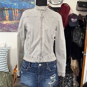 Vintage Bluejeanious Made in USA Grey Moto Jacket M